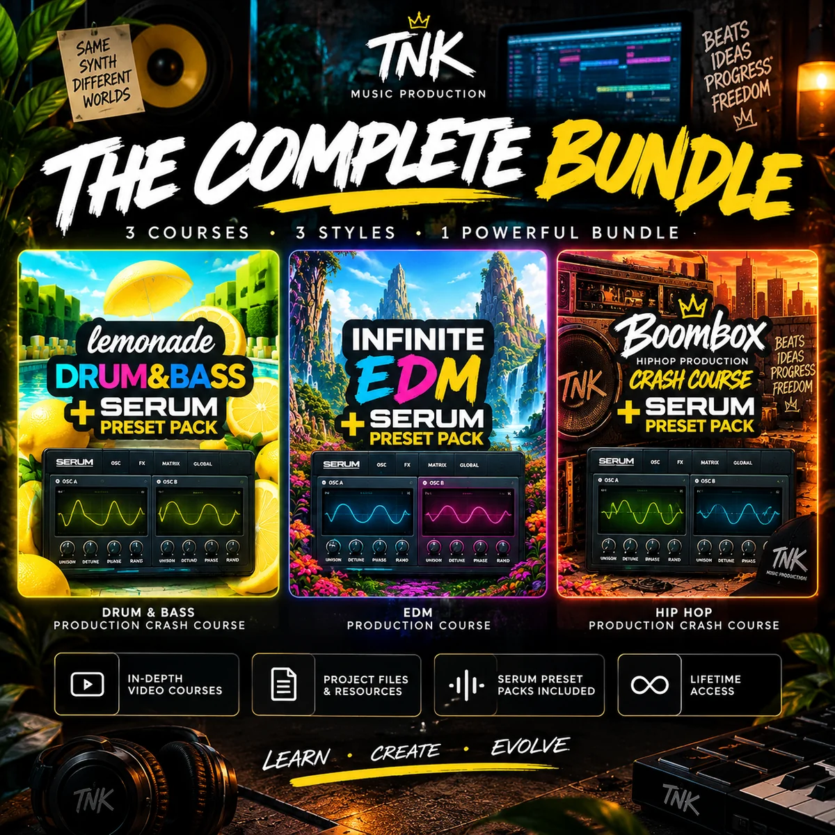 Complete Production — Infinite EDM, Lemonade D&B, Boombox Hip Hop